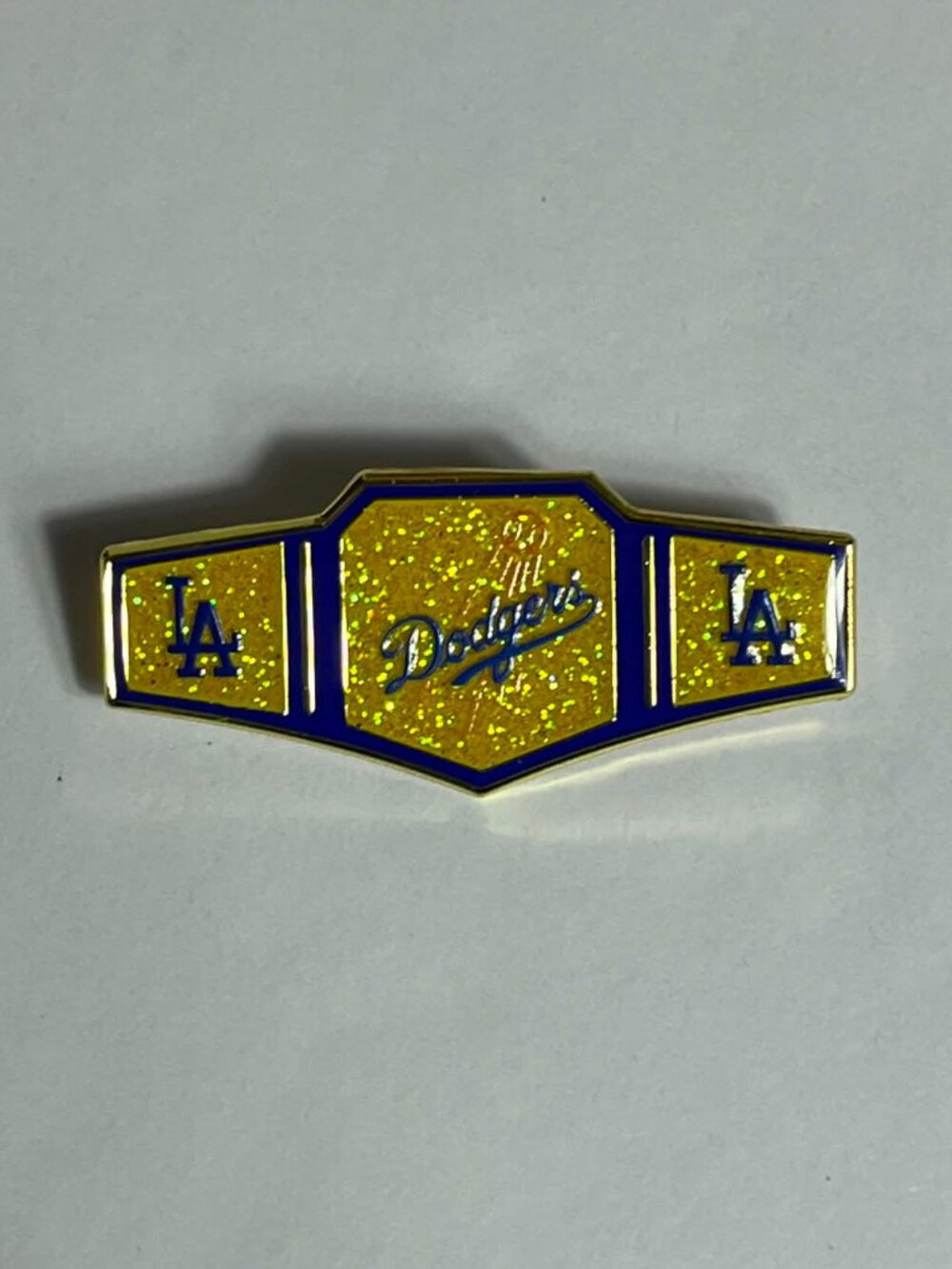 LA Dodgers Championship Belt Glitter Hat Pin Pins Bag Baseball Fitted Hats Gold